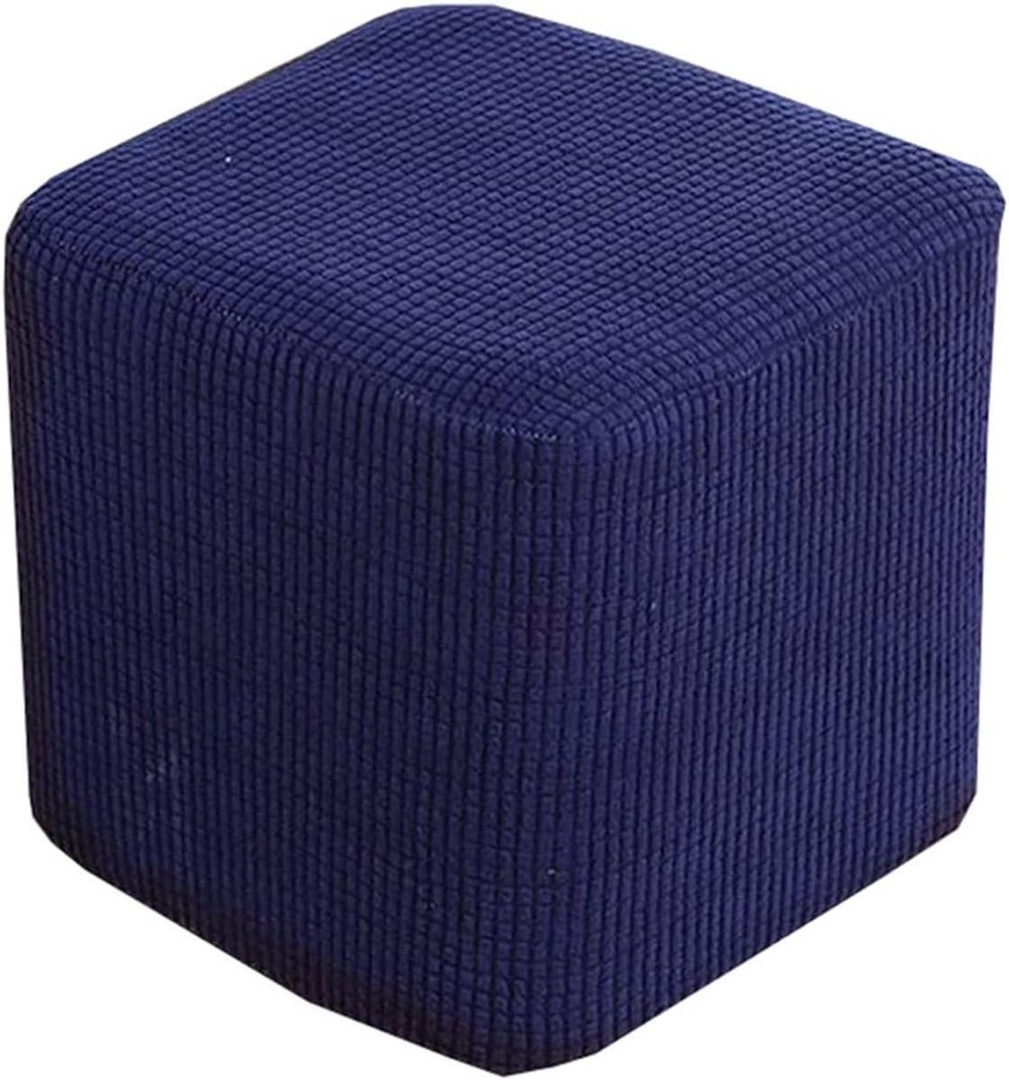 Voetenbank hoes - Poef overtrek - Meubels beschermen - Zachte stretch stof - 2 stuks 40x40cm - Royal blue