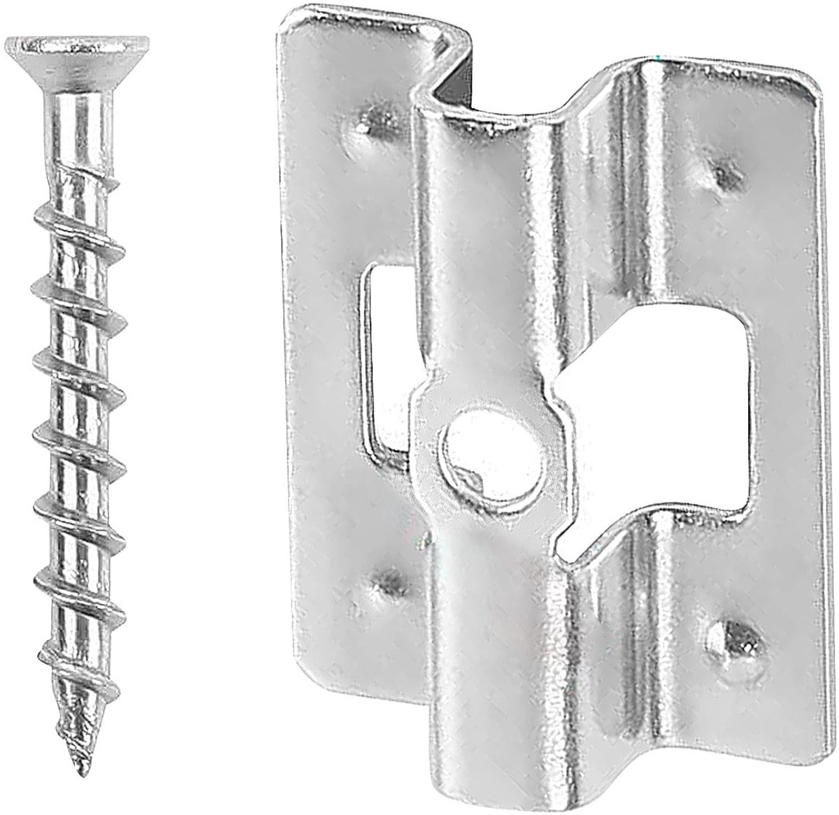 Set van 100 RVS Terrasclips met Schroeven voor WPC Planken, Bevestigingsclips voor Houten Terrassen en Bamboe Ondersteuning (6-9 mm)