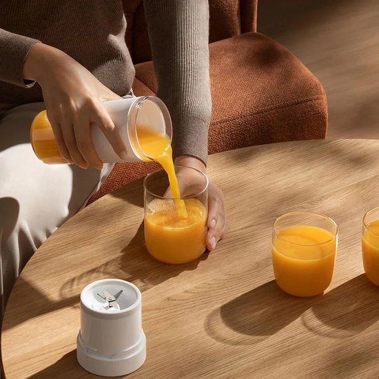Golaro Blender - Blender Smoothie - Draagbare Blender - Blender To Go - Portable Blender - Mini Blender - 300ML - Cremé/Wit van Golaro — afbeelding 3
