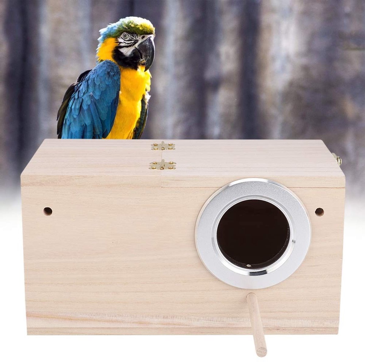 MTTproducts- Kweekdoos Professioneel - Houten Vogelkweekhuis - Stevig - Handig - Veilig - Met Standaard - Broedhuis