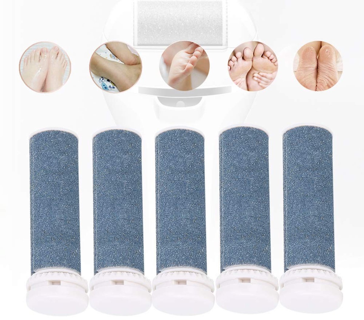 MTTproducts - Extra grof eeltverwijderaar - Vervangingsrollen - Wasbaar - Voetverzorging - Pedicure hulpmiddelen - Geschikt voor thuisgebruik - 5 stuks