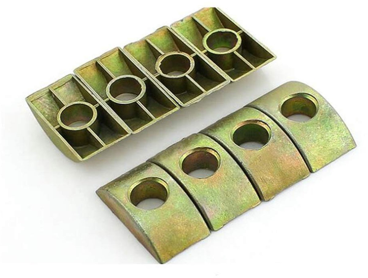 MTTproducts- Half Moon Washer 12 Stuks - Halve Maan Spacer - Meubel Connector - Gatdiameter 8mm - Bronzen Toon - Legering - Meubelmoer