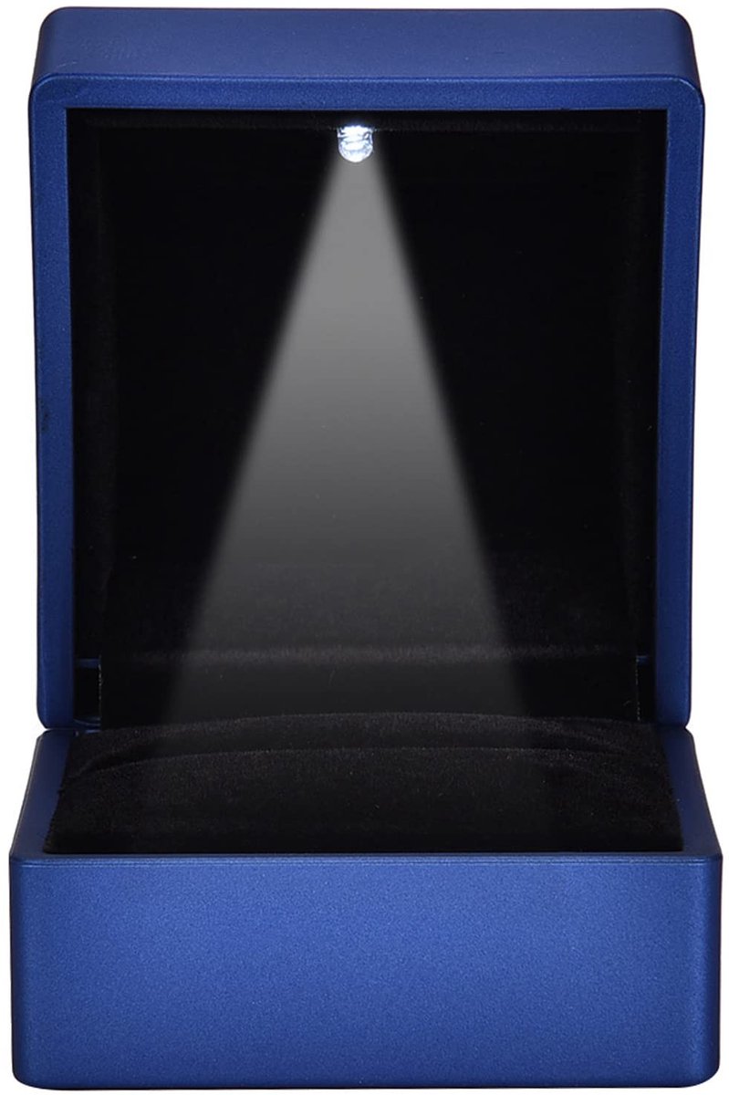 MTTproducts - LED Jewelry Gift Box - Sieraden opbergen - Met LED verlichting - Multicolor - Ringdoos - Perfect voor cadeaus - Elegante uitstraling