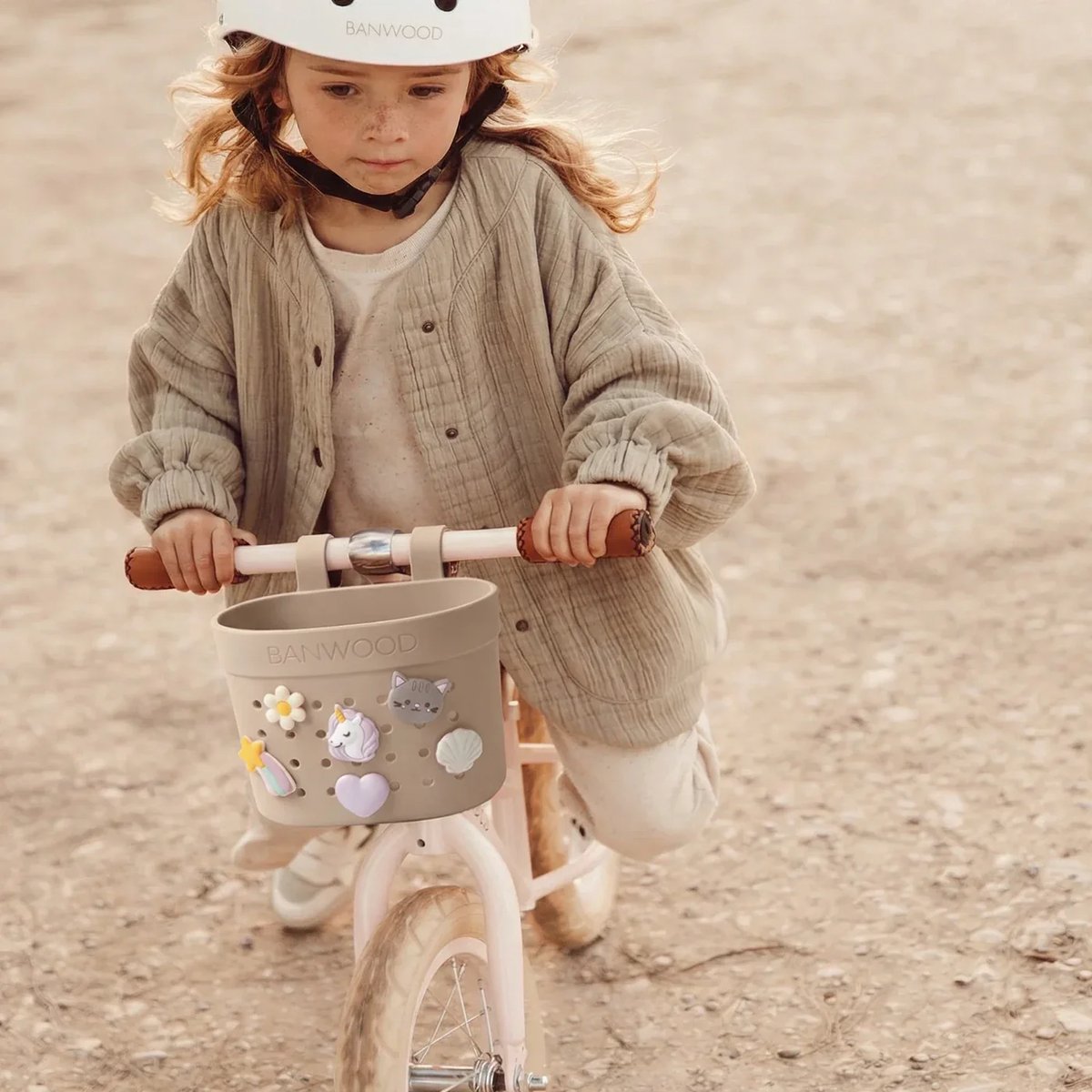 Banwood - Pin & Ride basket - Fietsmandje - Mandje voor stepjes - Sand - Beige