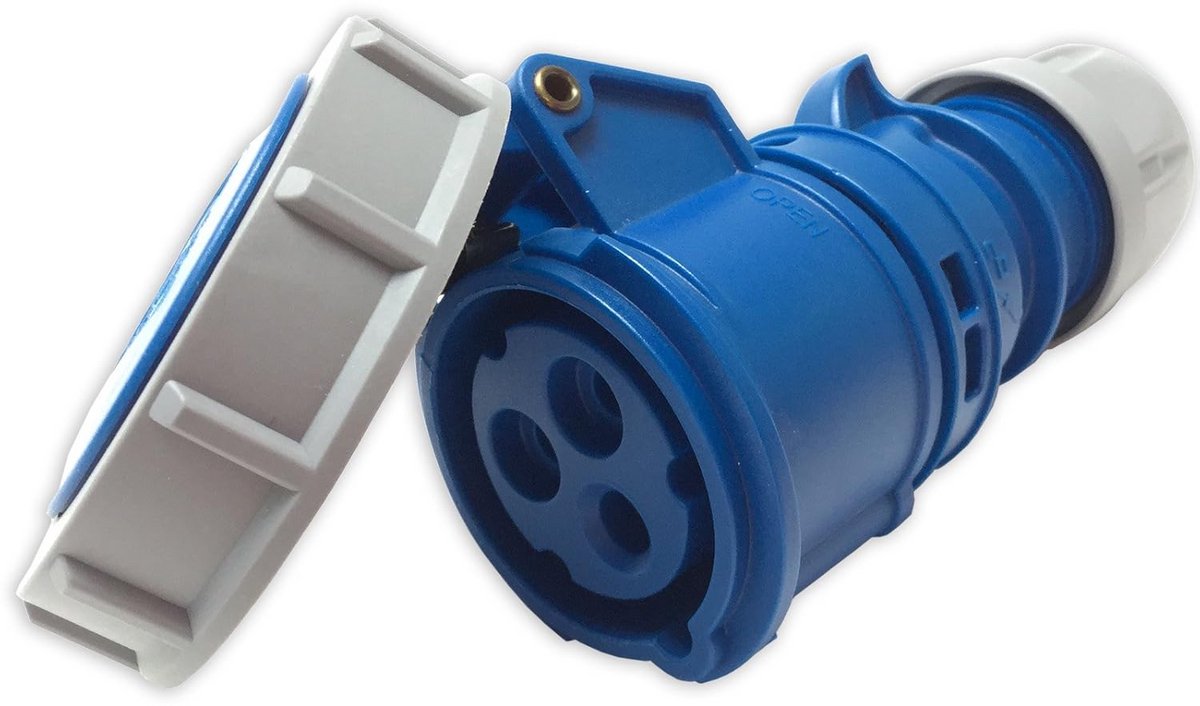 Blauwe Industriële Kabelstekker 16A IP67 240V 3-Polig