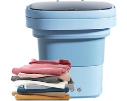 Mini Wasmachine - Opvouwbaar Model - Kleine Was - Stille Werking - 6 Liter - Blauw