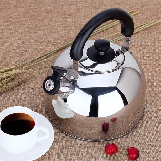 Kettle Whistles for Gas Hob Stainless Steel Tea Flute for Hob Anti-scalding Handle Fast Cooking Kettle Whistling Teapot Home Camping (Stainless Steel 3L) — afbeelding 3