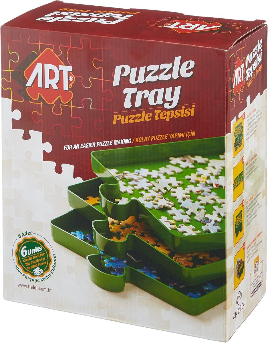 Puzzeldoos Set 6 Delen - Sorteerbakken voor 500 tot 2000 Stuks