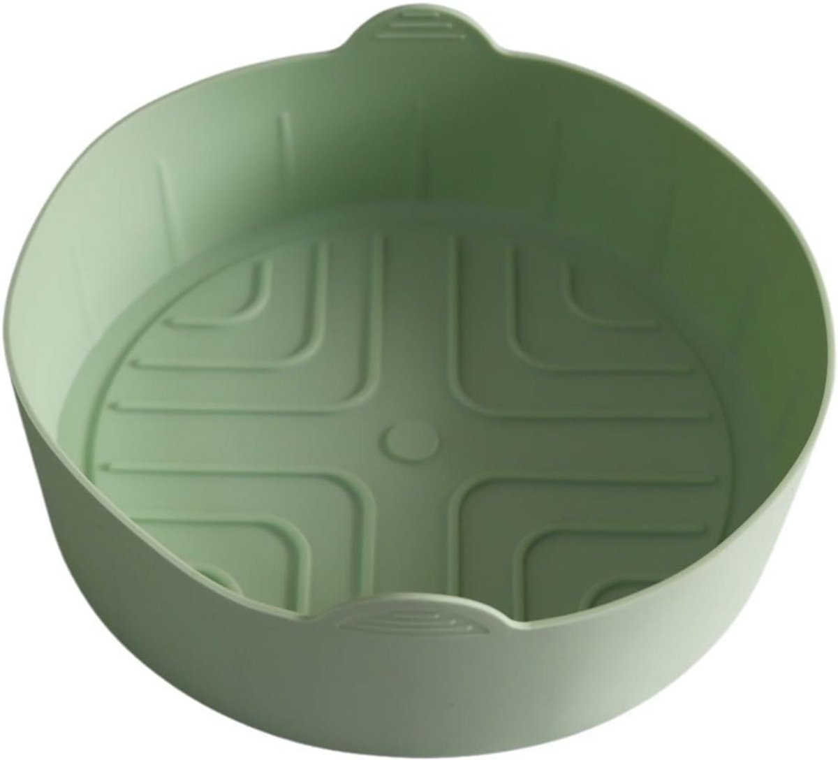 Ronde Silicone Airfryer Bakvorm 16 cm – Flexibel, Hittebestendig en Vaatwasserbestendig – Groen