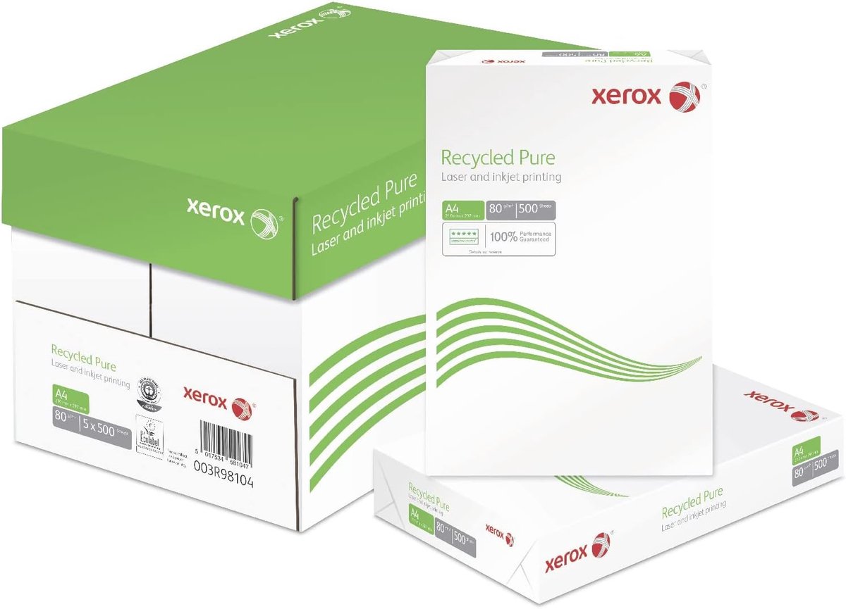 Gerecycled A4 Kopieerpapier 80g/m² - 5 Pakken van 500 Vel