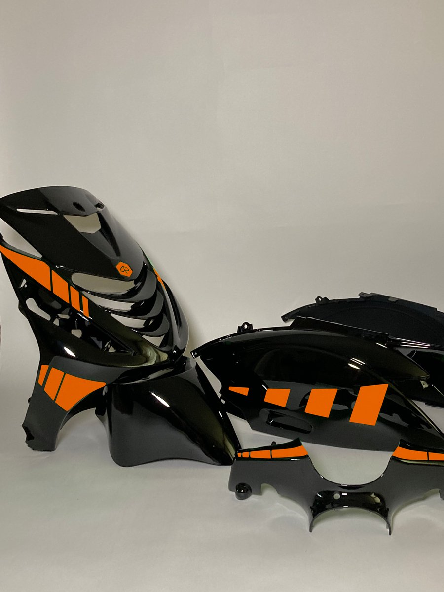 Piaggio Zip Stickerset - Striped - Orange