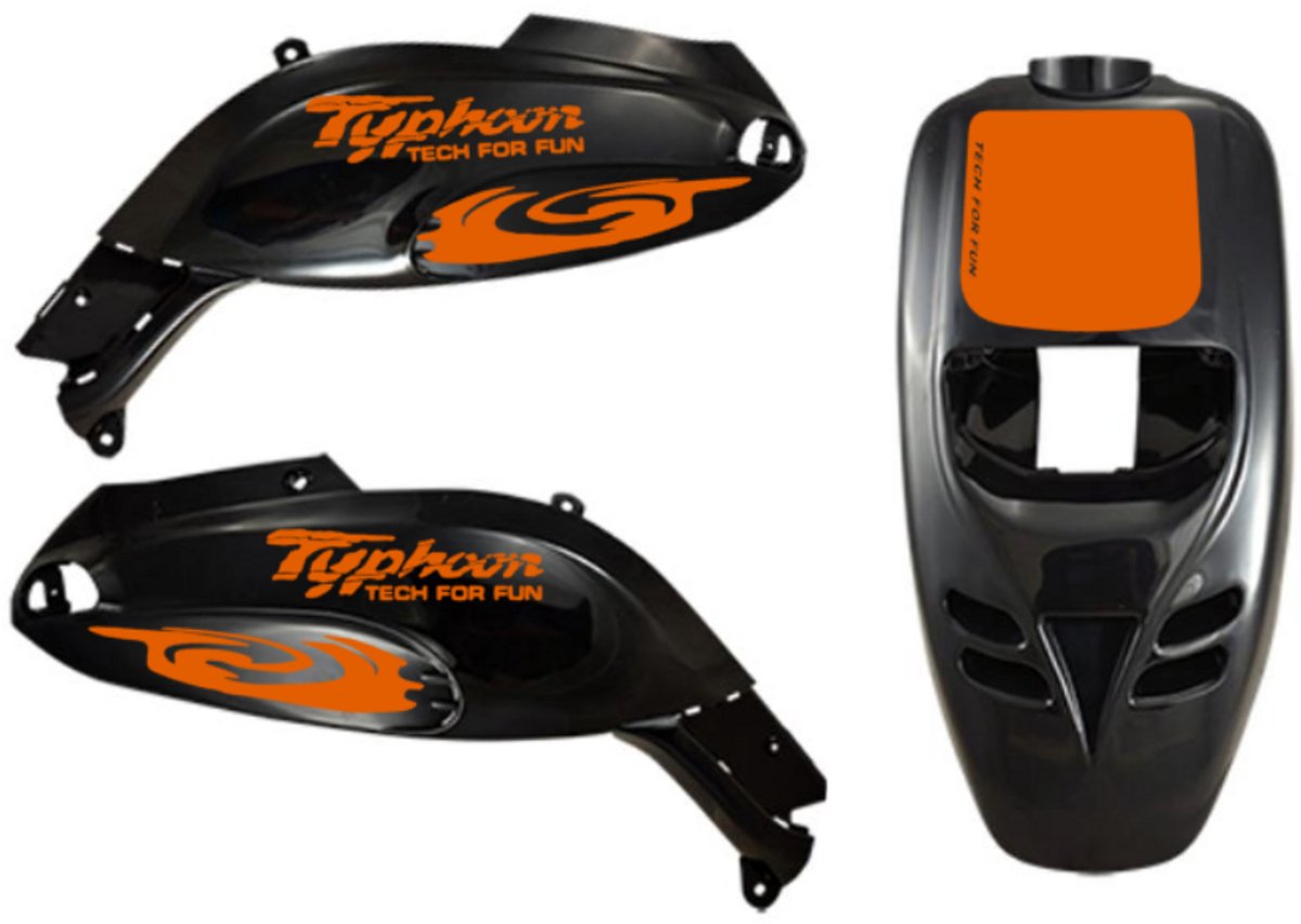 Piaggio Typhoon Stickerset - Hurricane - Orange