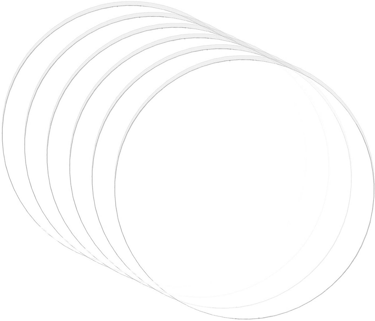 BENECREAT 10 Pieces Round Acrylic Plates, 3mm Thick, Transparent Acrylic Sheet, 100mm Diameter, for Photo Frames, Table Plates, Calligraphy and Painting