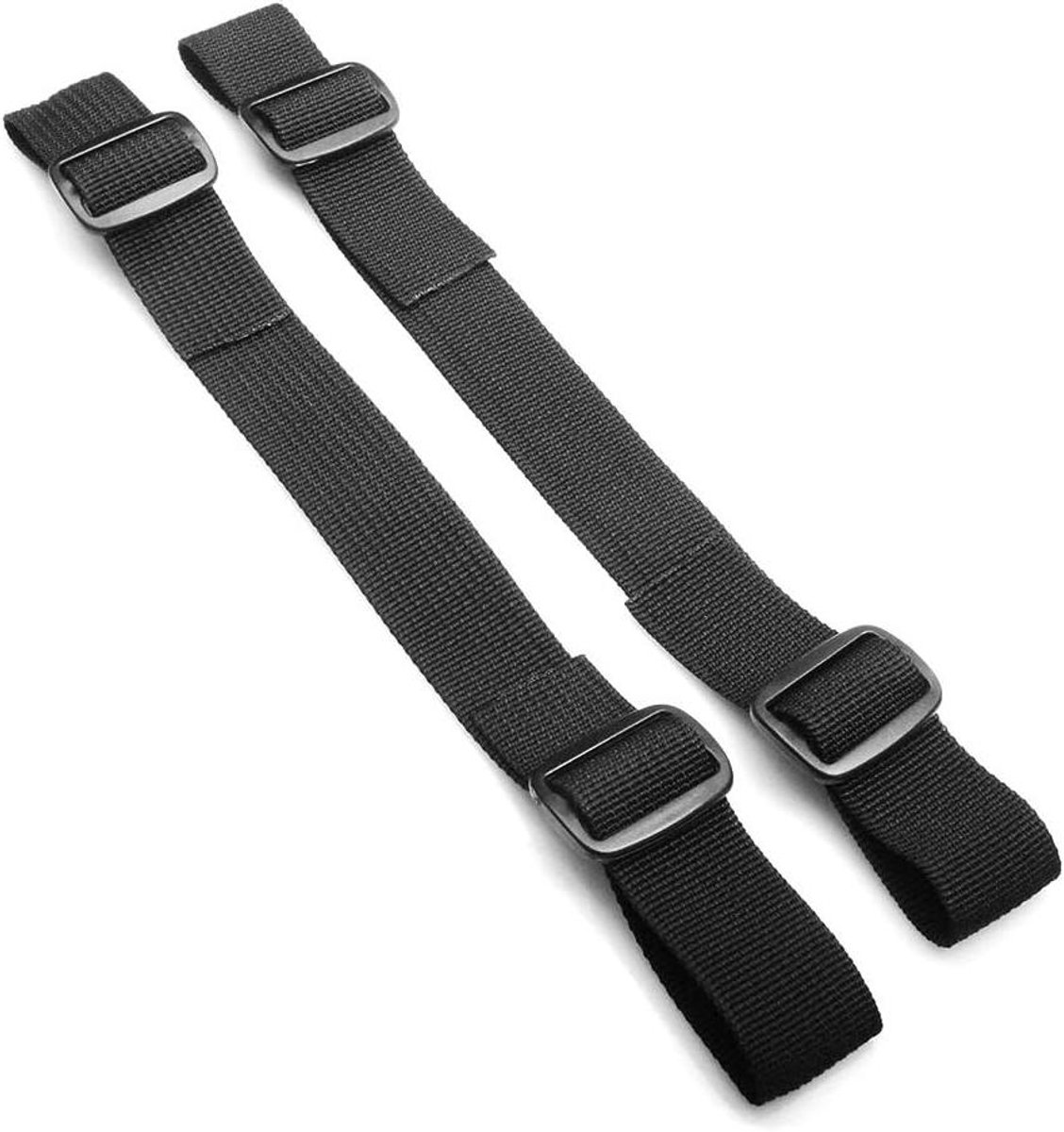 Bevestigingsbanden Set - Universele Banden - Vastzetten Pakketten - Verstelbare Gespen - 2 Stuks 2.5cm - Zwart