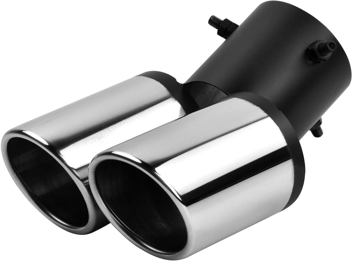 Stainless Steel Dubbel Hoekige Uitlaatdempers en Uitlaatpijpen voor Auto's, Auto Accessoires en Verbeterde Geluidsdemping