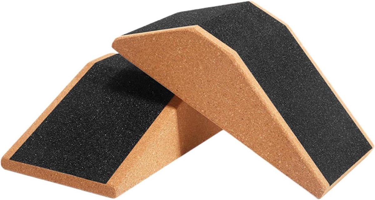 Trainingsplank - Squat ramp oefenblok - Fitness training - Antislip ergonomische helling - 24 x 12 x 6 cm - Schuurpapierstijl