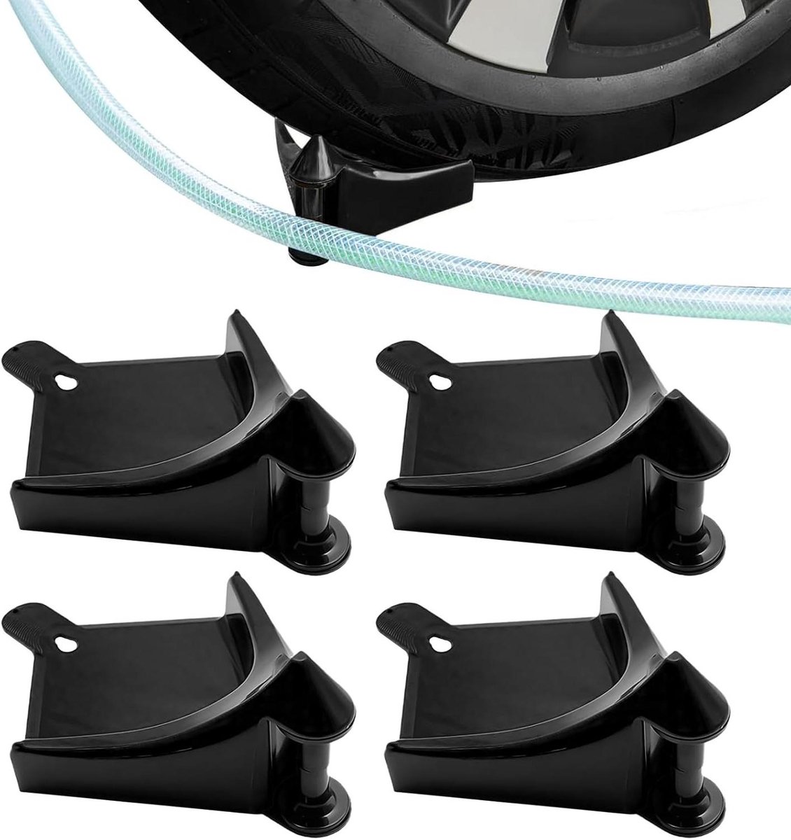 Autoslanggeleider - Slangrol - Auto Wassen - Voorkomt Knikken - 16.7cm - Zwart