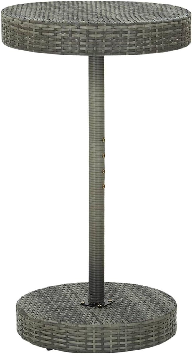 Tuinmeubel Tafel - Buitenmeubel Sofa - Buiten Ontspannen - UV-bestendig Poly Rattan - 60.5 x 106 cm - Grijs