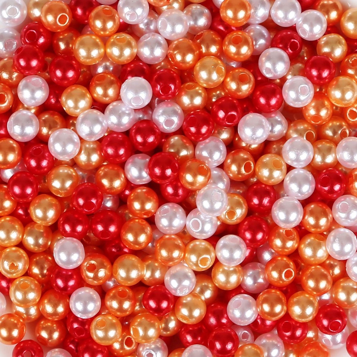 Cosensi- Kunstkralen 500 stuks - Ronde Glasparels - Ø 6 mm - Sieraden Rijgen - 4 Kleuren - Kunststof Materiaal