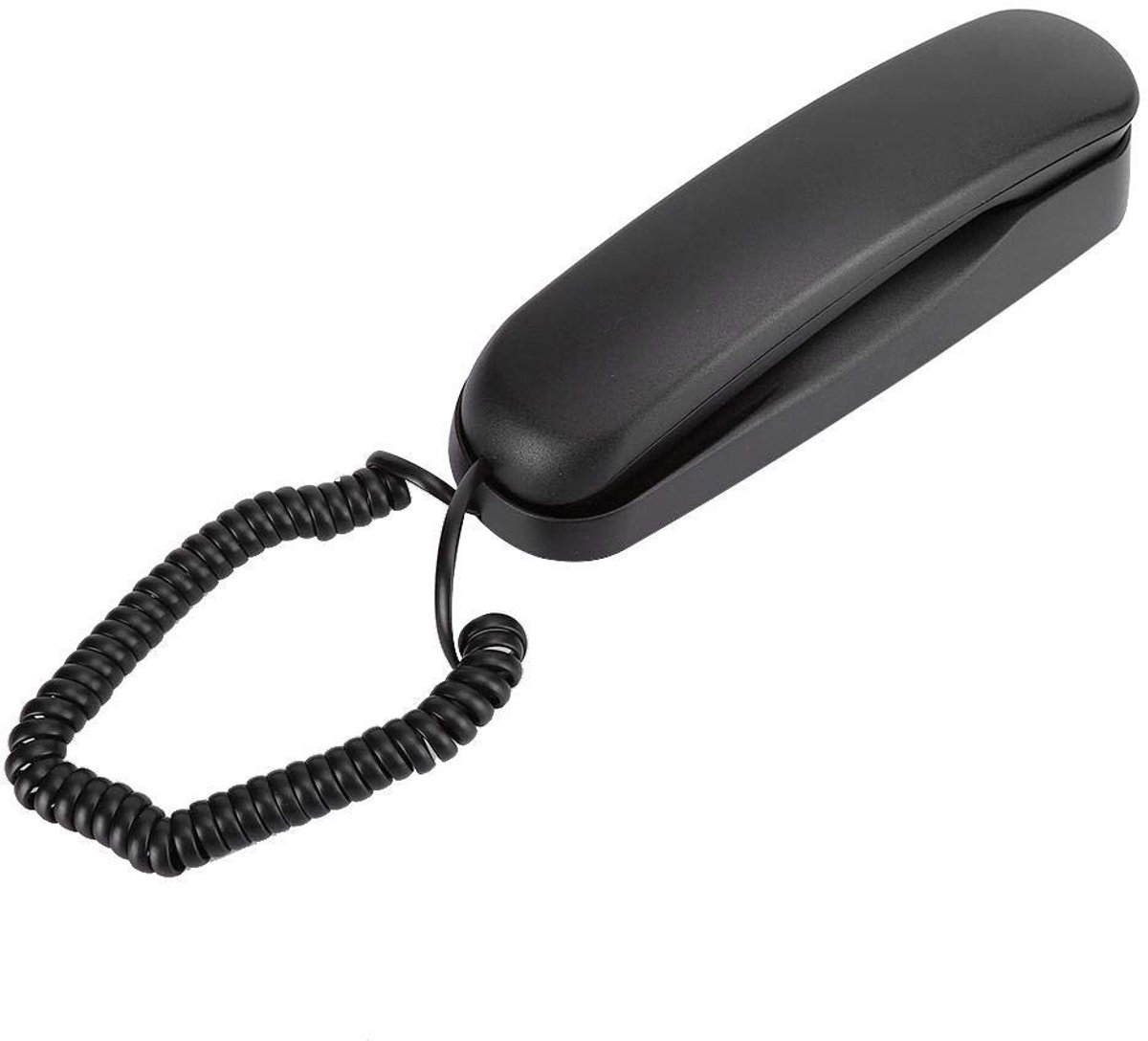 Cosensi- Telefoonhouder Muurmontage - ABS Zwart - Compact en Draagbaar - Geïntegreerde Hoortoesteltechnologie - Geschikt voor Hotel en Gezin - Hoge Betrouwbaarheid - Wandtelefoon