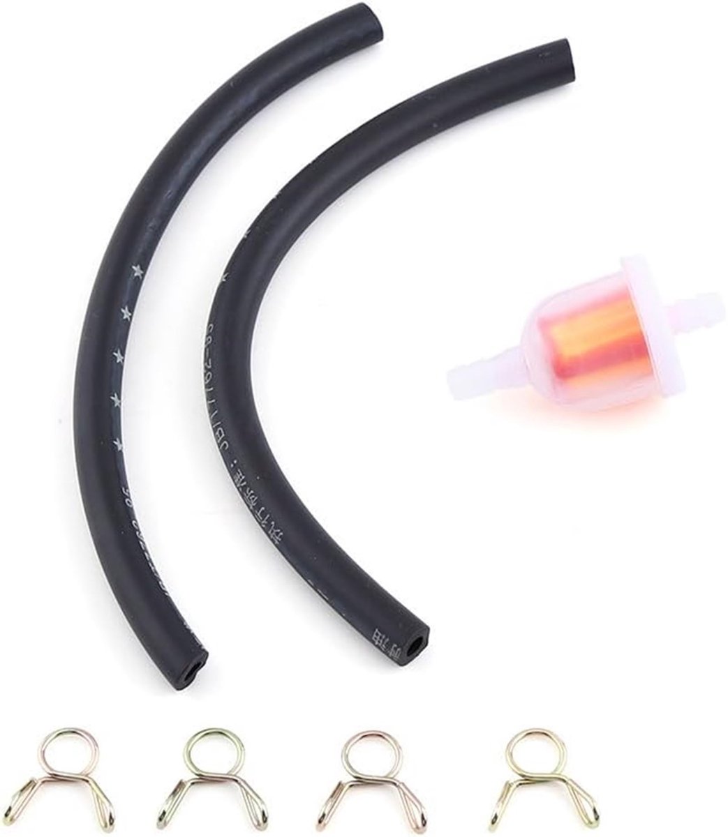 Cosensi- Brandstoffilter Set - Doorzichtig Kunststof - Slangklemmen - Brandstofleidingen - 6 mm/8 mm - Geschikt voor 49 cc - 160 cc Motoren