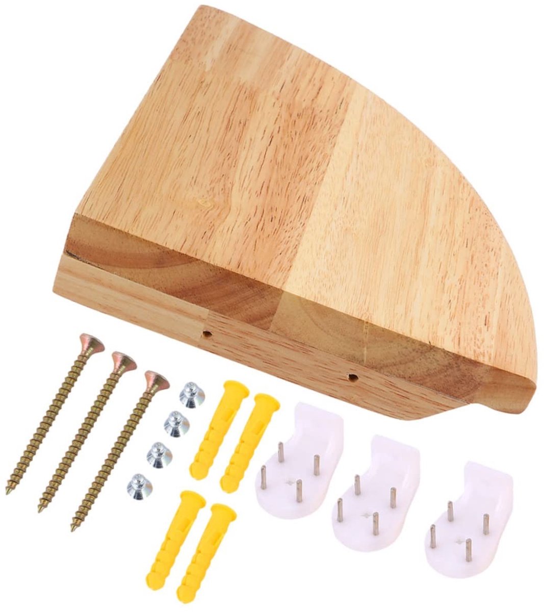 Cosensi- Hoekplank Hout - Wandhouder - Houten Hoekplank - Muur Opbergplank - 15x15x4 cm - Duurzaam en Elegant - Wandplank