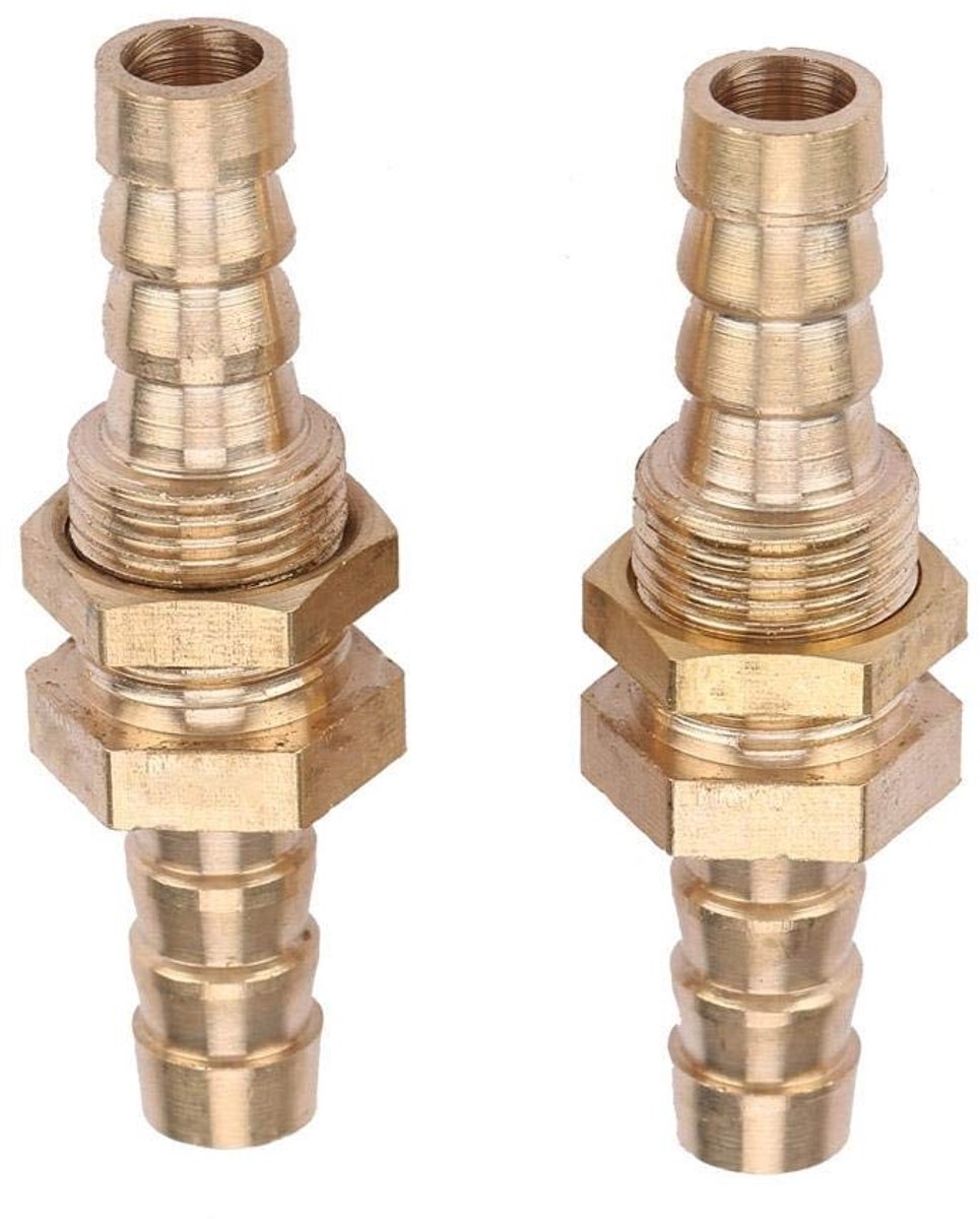 Cosensi - Slangpilaar Schot Schot Pijp Koppeling - 8mm Connectie - Messing Afwerking - Praktische Adapter - Ideaal voor Pijpverbindingen - Gemakkel...
