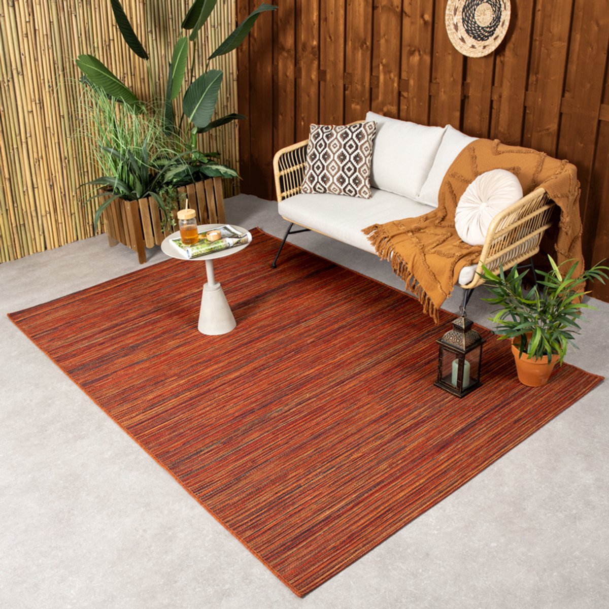NATURL. Outdoor vloerkleed - Torres Rood/Gemêleerd - 200x290cm