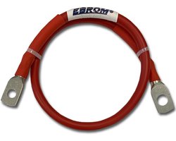 Accukabel Kant-en-klaar - Aderleiding Startkabel - Voertuig Elektronica - Flexibel Koper - 10mm2 60cm - Rood