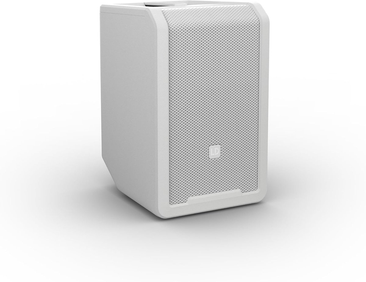 Draagbare PA-luidspreker op Accu met Ingebouwde Mixer en Bluetooth - Wit