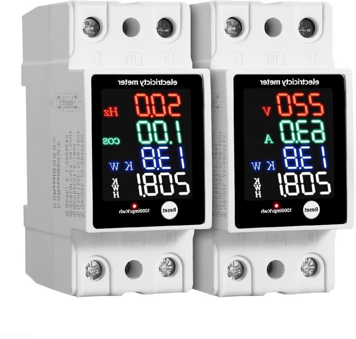 Digitale Elektriciteitsmeter voor Voltagestroom en Machtsmeting met Vlam - vertragersshell en Bestand Ontwerp voor Veelvoudige Instellingen