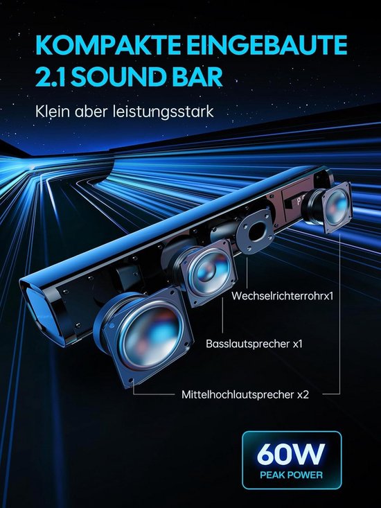 Mini Soundbar - PC Speakers - Voor TV - Bluethooth - Compact — afbeelding 5