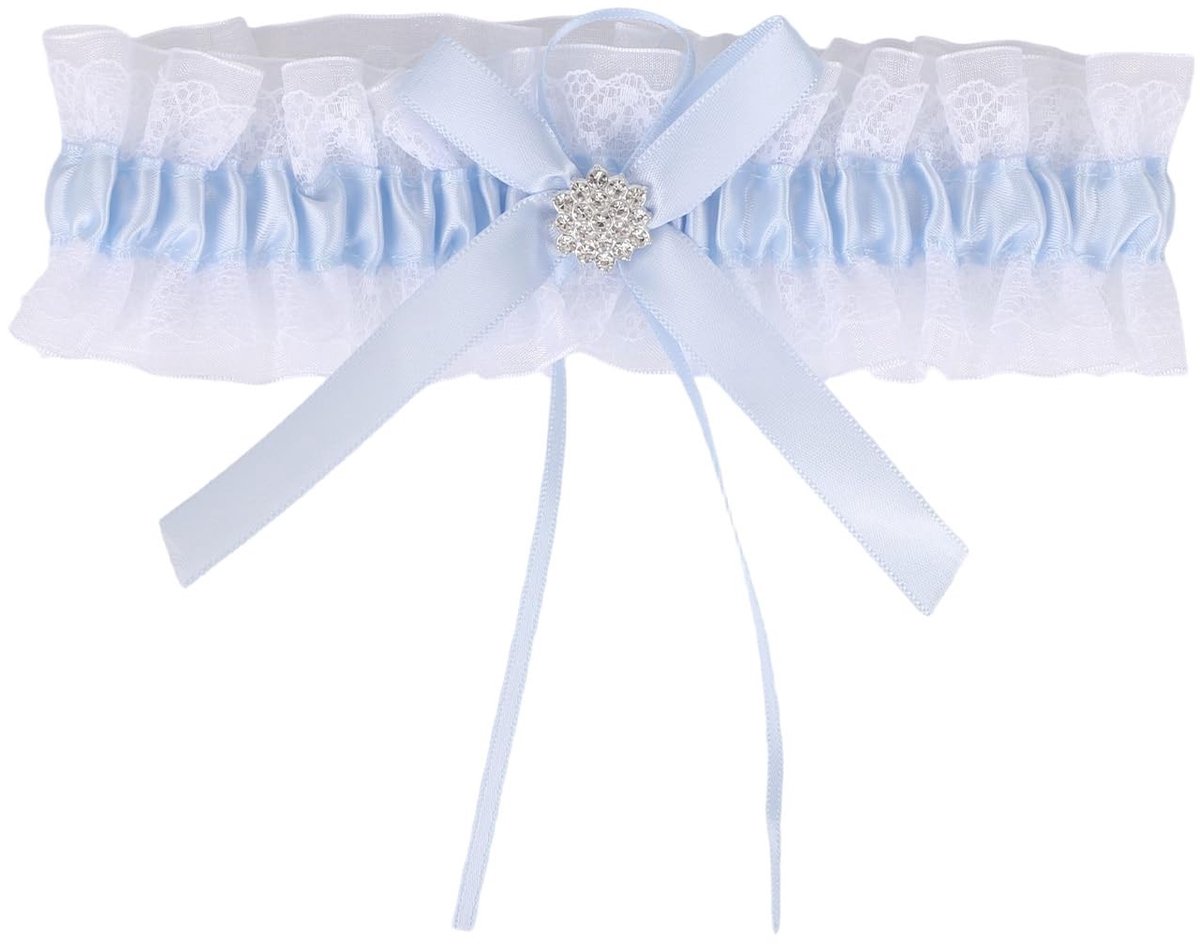 Dailygoods - Blauwe Kanten Kousenband voor Bruiden