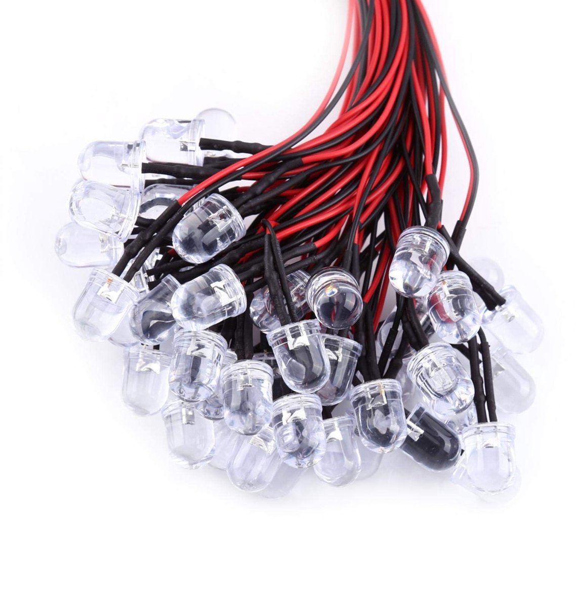 Dailygoods - 50 Stuks Pre Wired LED Diodes in Diverse Kleuren voor Verlichting
