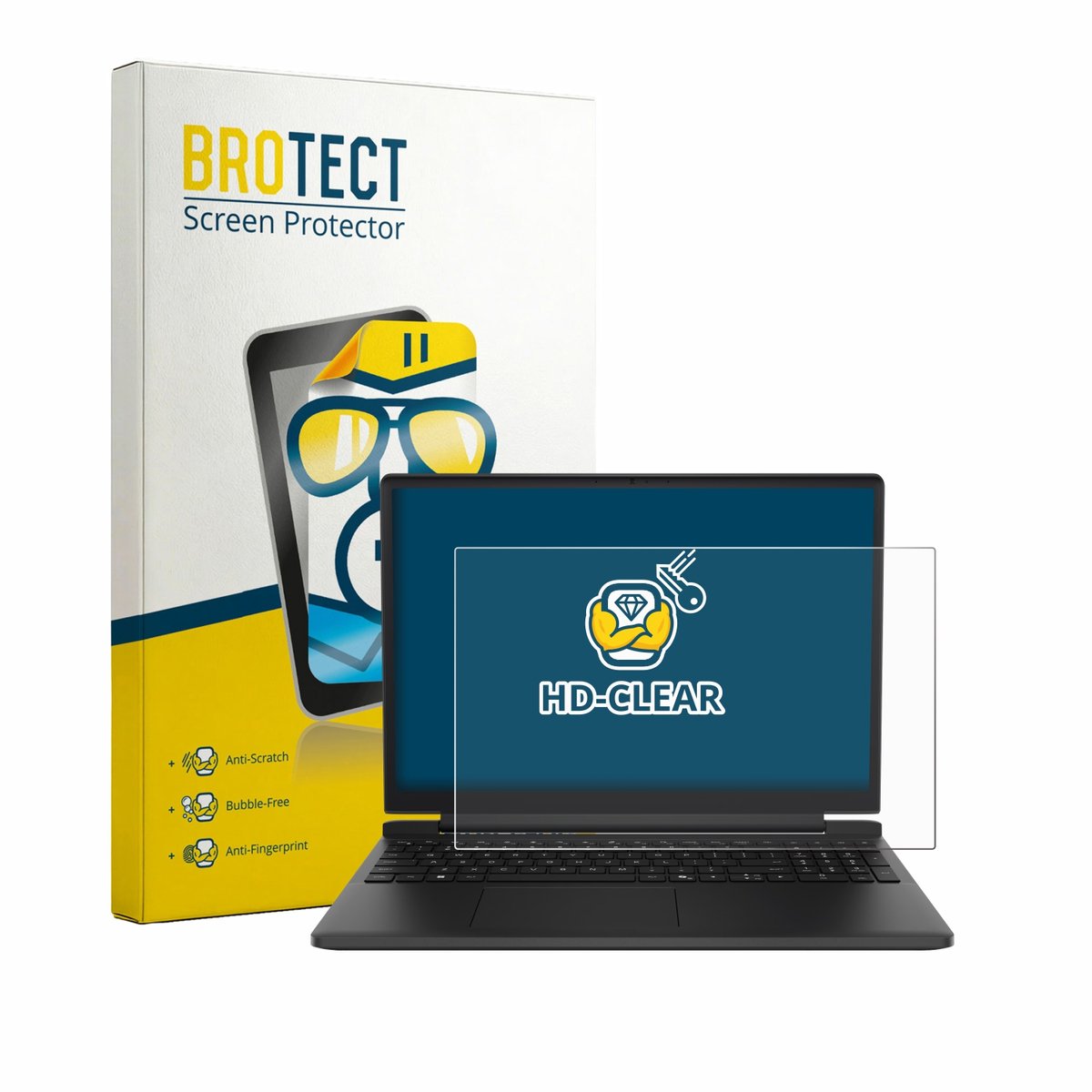 BROTECT - Screenprotector voor Dell 15 DA15265 - Folie Beschermfolie transparant