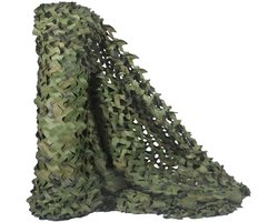 Versterkt Camouflagenet met Grid - Premium 150D Oxford Camo Net voor Outdoor Zonwering en Decoratie - Weerbestendig Schaduwnet voor Camping Tuin - Duurzaam Camouflage Doek -groente
