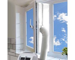 Raamafdichting Mobiele Airco – Universele Raamkit voor Portable Airconditioning – Energiebesparende Raamafdichting voor Openslaande Ramen en Dakramen – 300CM – Eenvoudige Montage Zonder Boren