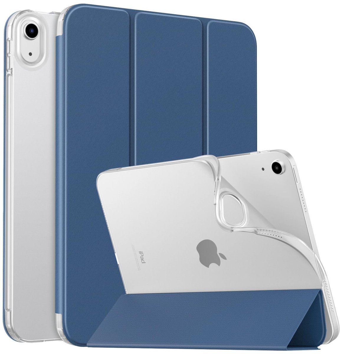 Dailygoods - Dailygoody - Case - iPad 10e Generatie 10.9 inch - Slanke Light Shell met Auto Wake/Sleep - Grijsachtig Blauw - Zachte TPU Back Cover - Geschikt ...