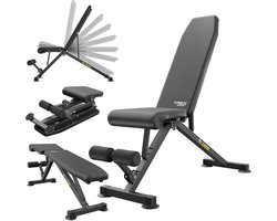 Trex Sport TX-150B – Verstelbare Fitnessbank – Inklapbaar – Voor Dumbbells & Bench Press – Eenvoudig Opvouwbaar – Thuisgym – Max. 150 kg