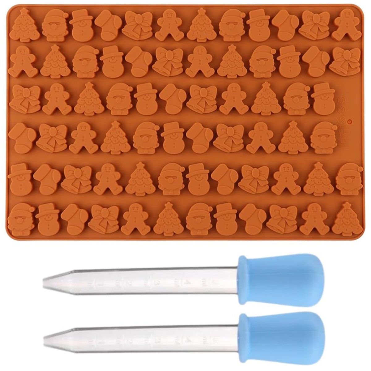 Dailygoods - Siliconen Chocolade Mallen voor Kerstmis met 72 Vormen
