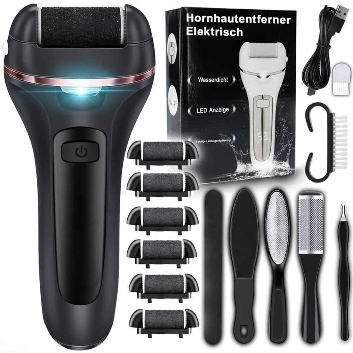 Dailygoods - Elektrische Eeltverwijderaar met 6 Reserverollen