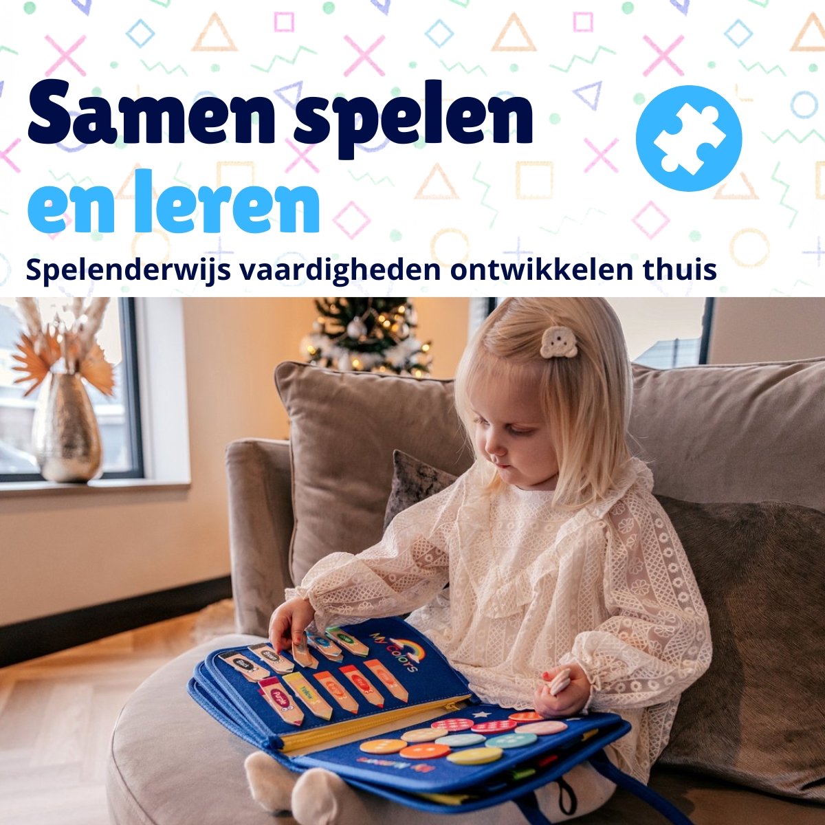 MontiPlay® Montessori Speelgoed - Sensorisch Speelgoed - Busy Board - Montessori Activiteitenboek - Educatief Speelgoed - Reisspeelgoed - Activiteitenbord - Senso Motorisch Speelgoed - Speelgoed voor in de Auto — afbeelding 2
