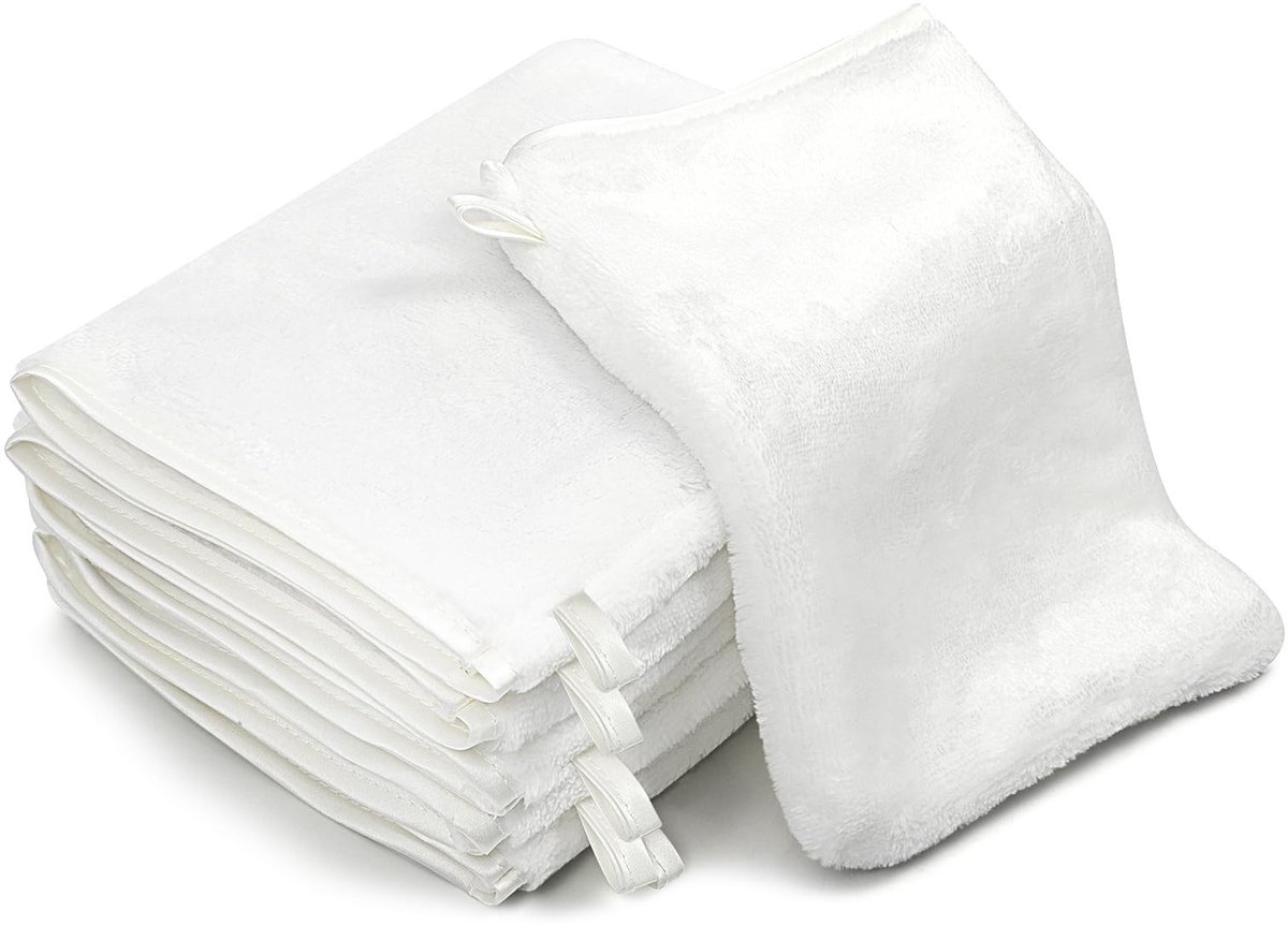 Dailygoods - Set van 6 Herbruikbare Flanellen Gezichtsdoeken