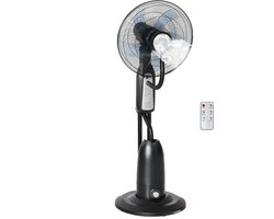 Statiefventilator-Nevelventilator – Statiefventilator – Staande ventilator – Waternevel – 2,8 liter – 3 standen – Timer – Kantelbaar – Woonkamer – 120cm