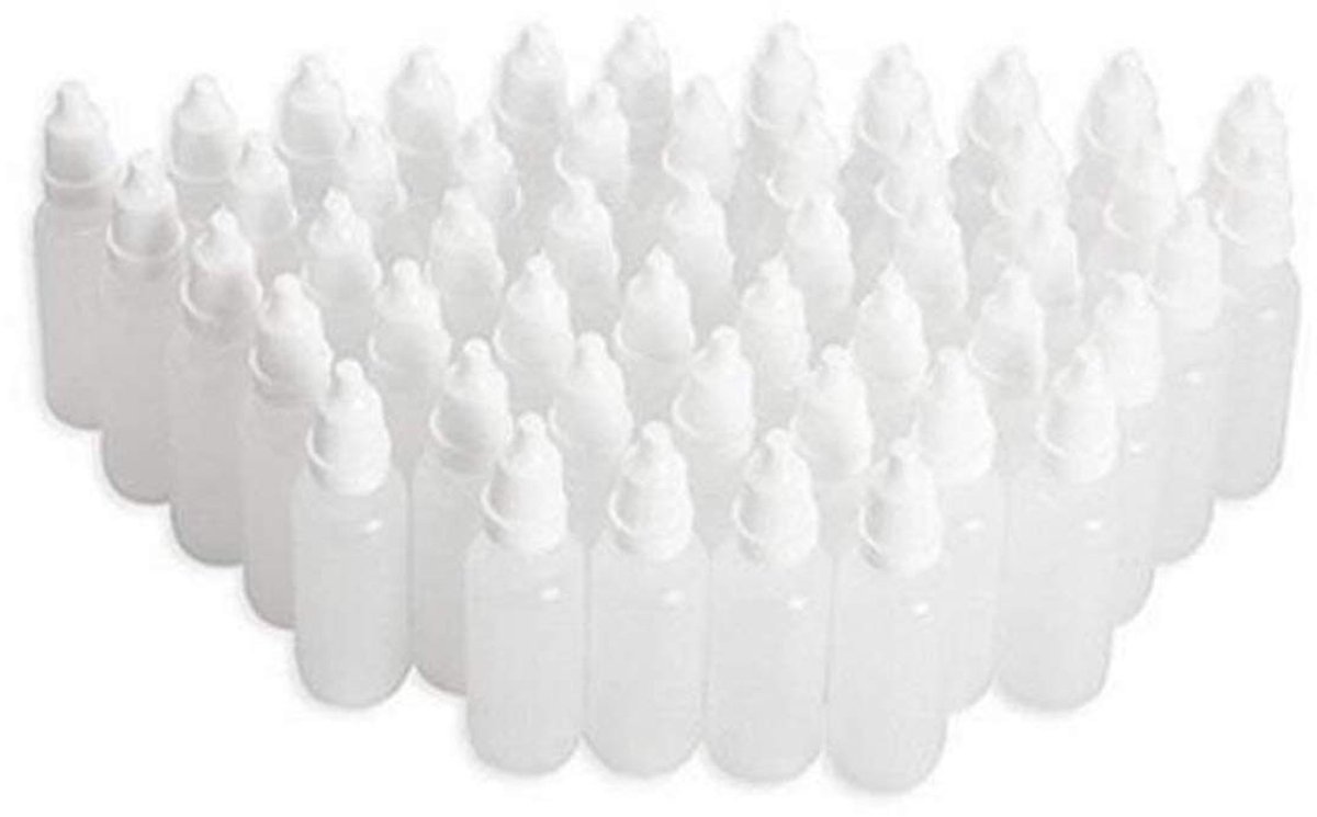Dailygoods - 50 Stuks 10 ml Druppelflesjes van Zachte Kunststof voor Vloeistoffen