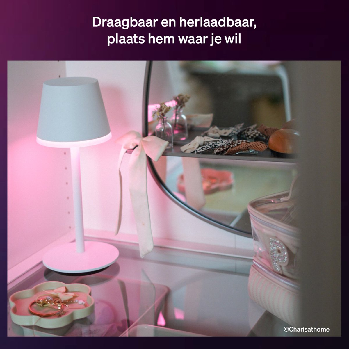 Philips Hue Go draagbare tafellamp - wit en gekleurd licht - wit – foto 2