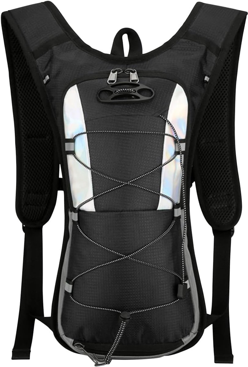 Rugzak - 19L Wandelrugzak - Lichtgewicht & Ademend - Met Drinkhouder - Dagrugzak voor Dames en Heren - Voor Kamperen, Wandelen, Fietsen en Klimmen - Buitensport Accessoire - Zwart