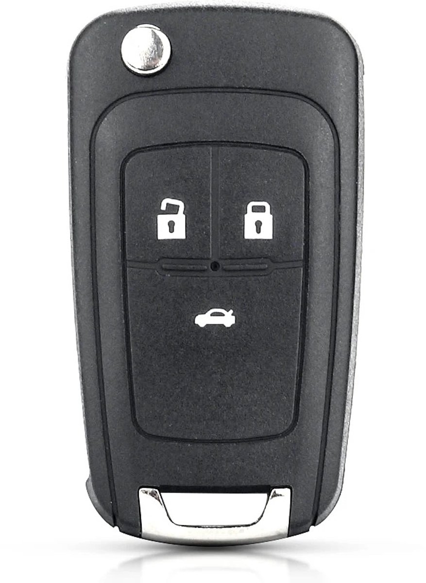 XEOD Autosleutelbehuizing - sleutelbehuizing auto - sleutel - Autosleutel / Geschikt voor: Opel 3 knops klapsleutel