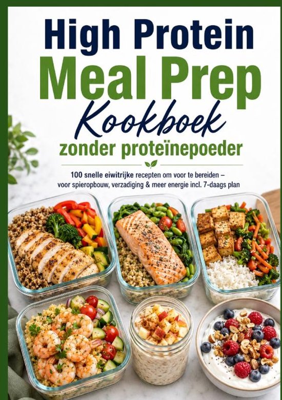High Protein Meal Prep Kookboek zonder proteïnepoeder 100 s ... - cover