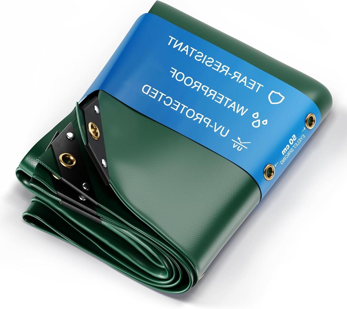 Afdekzeil Waterdicht - Beschermzeil PVC - Spullen Afdekken - Scheurvast PVC 650 g/m² - 300x600 cm - Groen